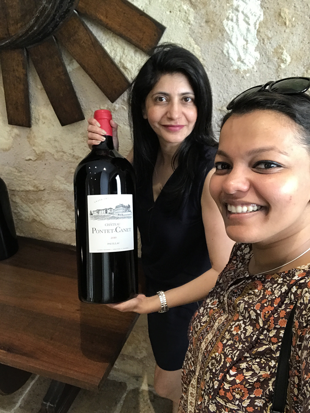 Author (L) with her wine trip buddy Afsha Khalfay