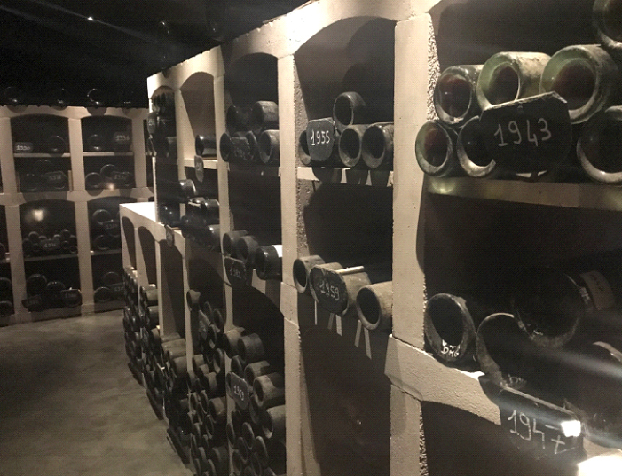 Bottles as old as 1943 seen here inside Chateau Pichon Baron Longueville