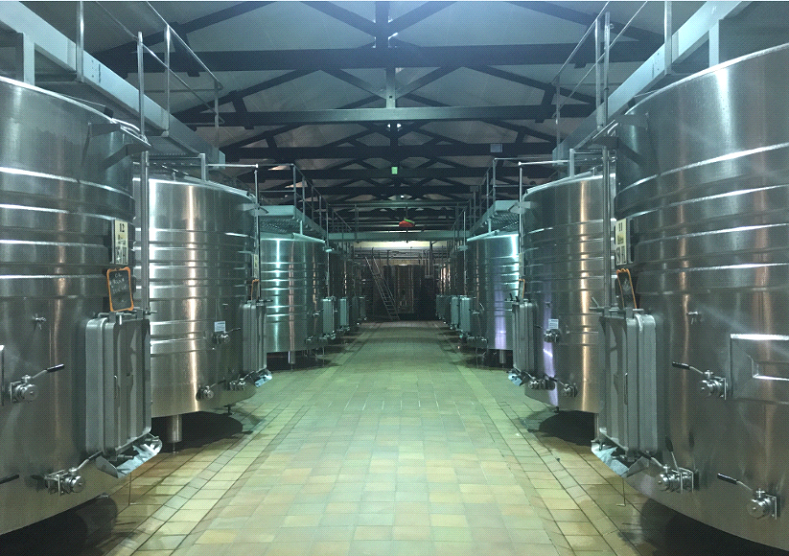 Fermentation facility inside Chateau D’Agassac