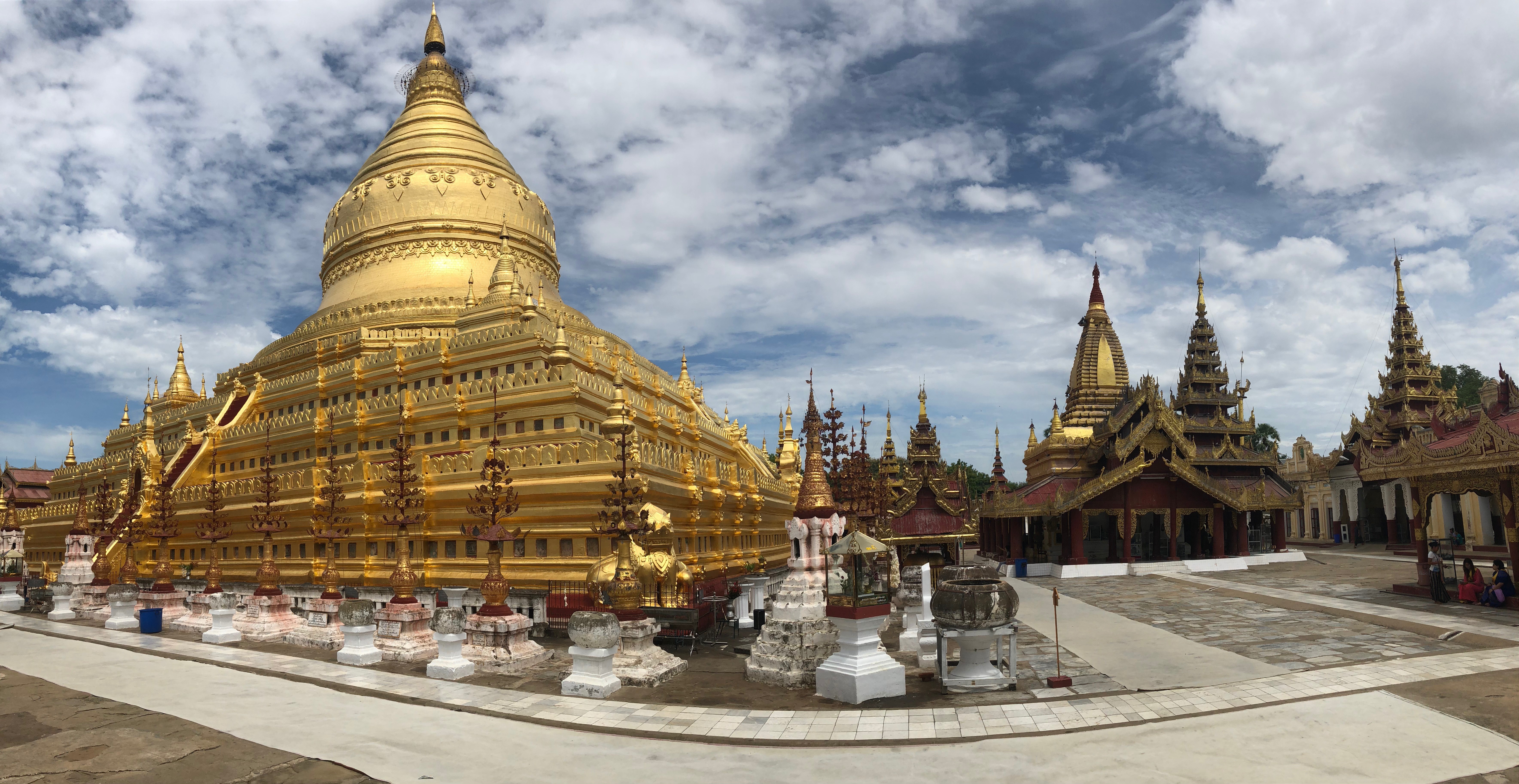 Shwezigon Pagoda in Bagan, Myanmar