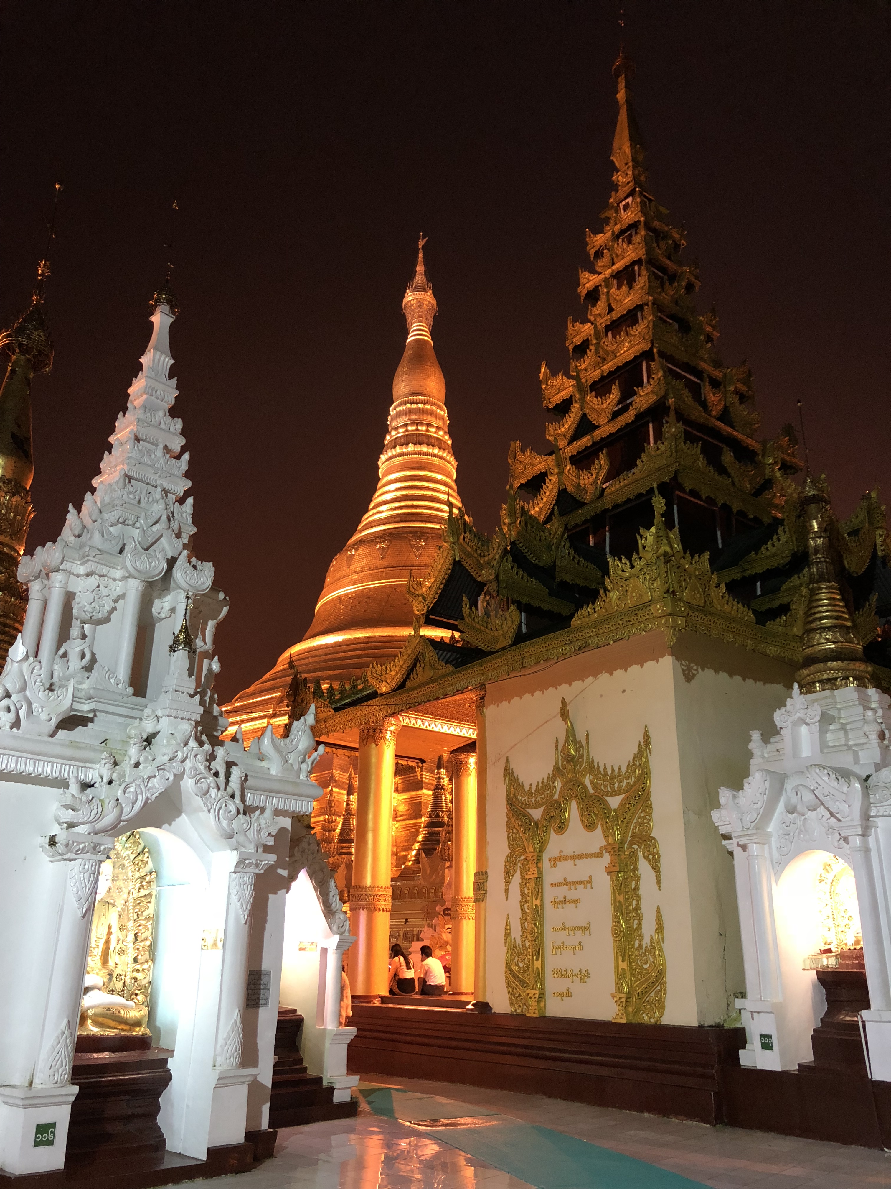 Corner view of the Shwedagon Pagoda in Yangon